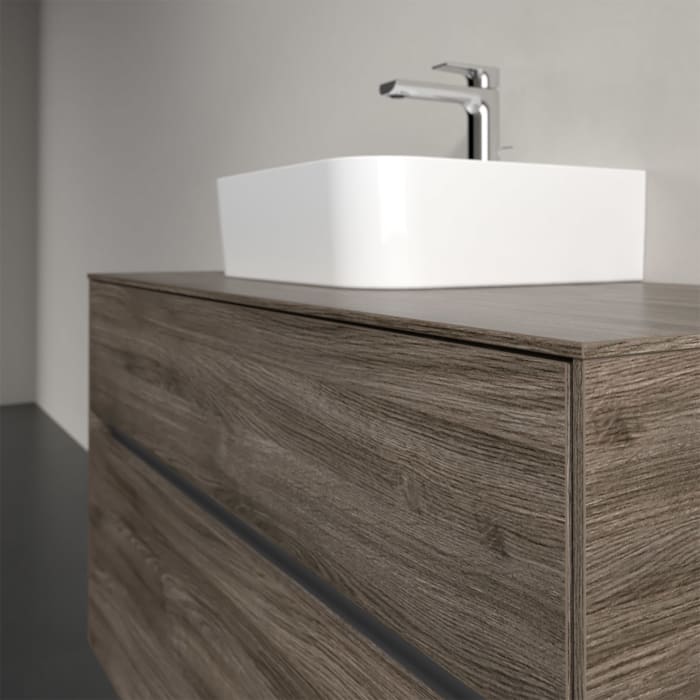 Villeroy & Boch Collaro Waschtischunterschrank 100 x 50 cm, mit 2 Auszügen und LED-Beleuchtung für Finion Waschtisch