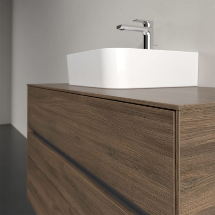 Villeroy & Boch Collaro Waschtischunterschrank 100 x 50 cm, mit 2 Auszügen und LED-Beleuchtung für Finion Waschtisch