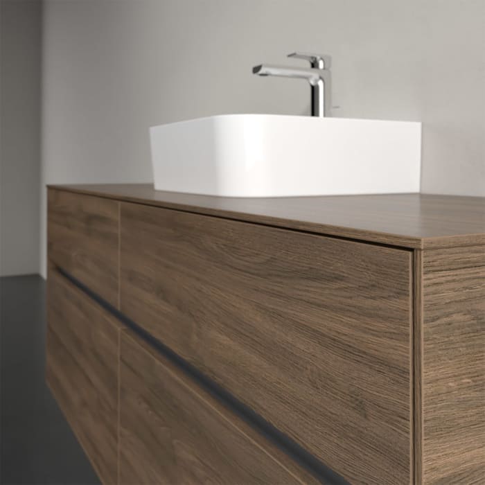 Villeroy & Boch Collaro Waschtischunterschrank 140 x 50 cm, mit 4 Auszügen und LED-Beleuchtung für Finion Waschtisch