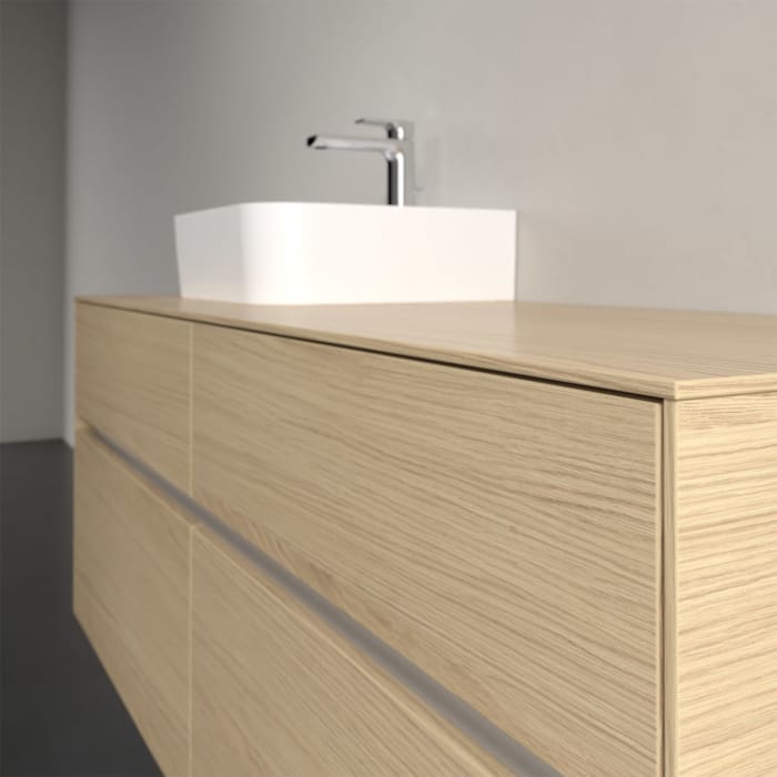 Villeroy & Boch Collaro Waschtischunterschrank 140 x 50 cm, mit 4 Auszügen und LED-Beleuchtung für Finion Waschtisch