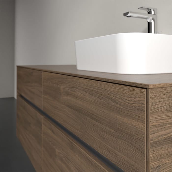 Villeroy & Boch Collaro Waschtischunterschrank 140 x 50 cm, mit 4 Auszügen und LED-Beleuchtung für Finion Waschtisch