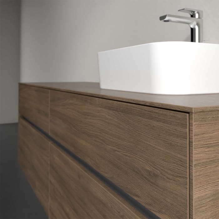 Villeroy & Boch Collaro Waschtischunterschrank 160 x 50 cm, mit 4 Auszügen und LED-Beleuchtung für Finion Waschtisch