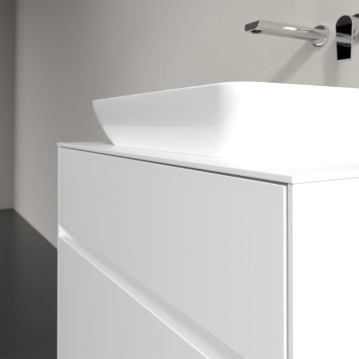 Villeroy & Boch Collaro Waschtischunterschrank 80 x 50 cm, mit 2 Auszügen und LED-Beleuchtung für Venticello Waschtisch