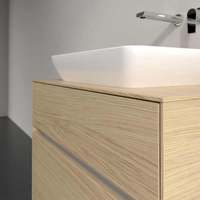 Villeroy & Boch Collaro Waschtischunterschrank 80 x 50 cm, mit 2 Auszügen und LED-Beleuchtung für Venticello Waschtisch