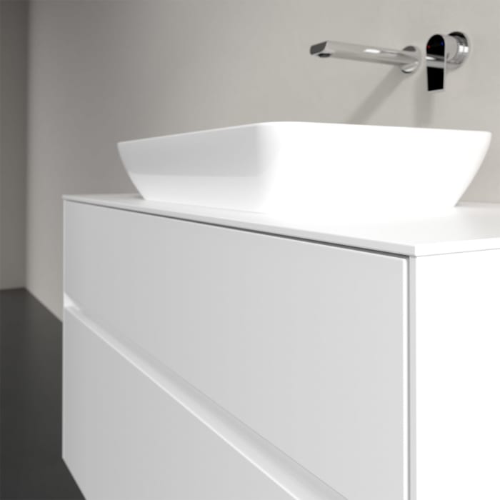 Villeroy & Boch Collaro Waschtischunterschrank 100 x 50 cm, mit 2 Auszügen und LED-Beleuchtung für Venticello Waschtisch