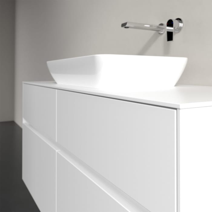 Villeroy & Boch Collaro Waschtischunterschrank 120 x 50 cm, mit 4 Auszügen und LED-Beleuchtung für Venticello Waschtisch