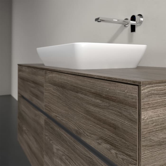 Villeroy & Boch Collaro Waschtischunterschrank 120 x 50 cm, mit 4 Auszügen und LED-Beleuchtung für Venticello Waschtisch