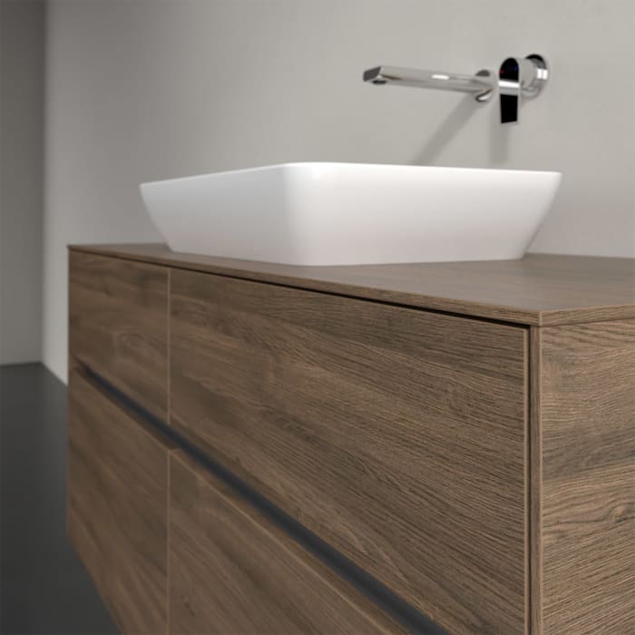 Villeroy & Boch Collaro Waschtischunterschrank 120 x 50 cm, mit 4 Auszügen und LED-Beleuchtung für Venticello Waschtisch