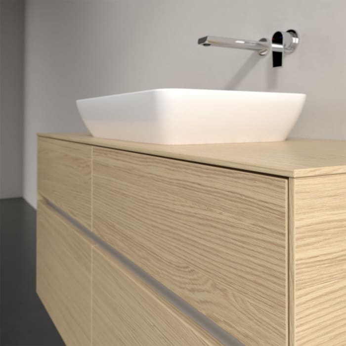 Villeroy & Boch Collaro Waschtischunterschrank 120 x 50 cm, mit 4 Auszügen und LED-Beleuchtung für Venticello Waschtisch