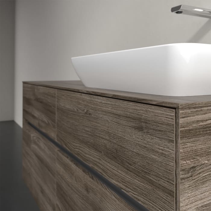 Villeroy & Boch Collaro Waschtischunterschrank 120 x 50 cm, mit 4 Auszügen und LED-Beleuchtung für Venticello Waschtisch