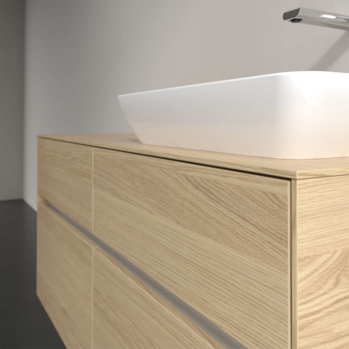 Villeroy & Boch Collaro Waschtischunterschrank 120 x 50 cm, mit 4 Auszügen und LED-Beleuchtung für Venticello Waschtisch
