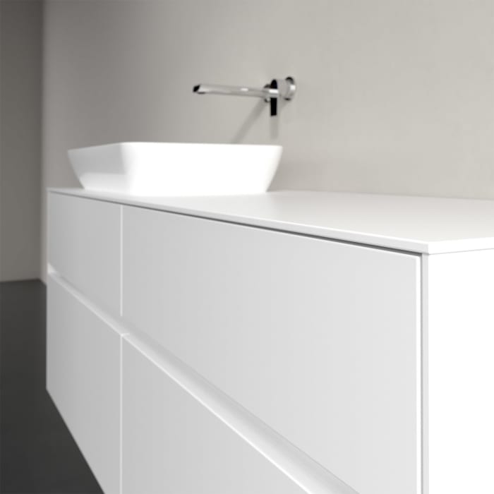 Villeroy & Boch Collaro Waschtischunterschrank 140 x 50 cm, mit 4 Auszügen und LED-Beleuchtung für Venticello Waschtisch