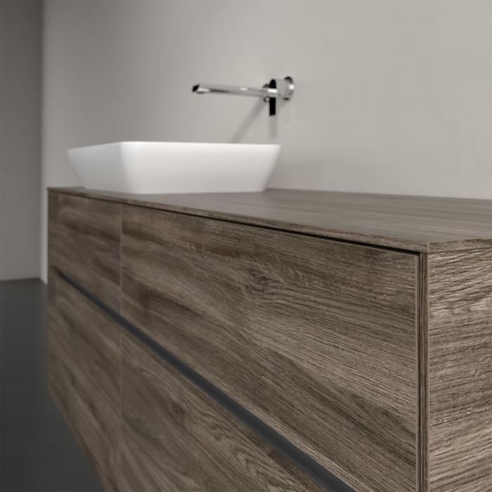 Villeroy & Boch Collaro Waschtischunterschrank 140 x 50 cm, mit 4 Auszügen und LED-Beleuchtung für Venticello Waschtisch