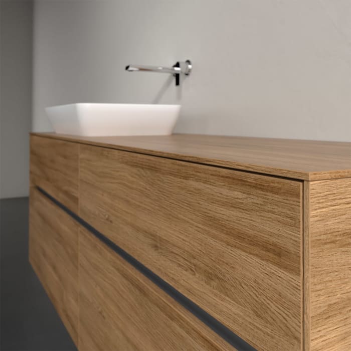 Villeroy & Boch Collaro Waschtischunterschrank 160 x 50 cm, mit 4 Auszügen und LED-Beleuchtung für Venticello Waschtisch