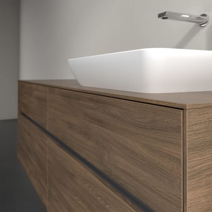 Villeroy & Boch Collaro Waschtischunterschrank 160 x 50 cm, mit 4 Auszügen und LED-Beleuchtung für Venticello Waschtisch