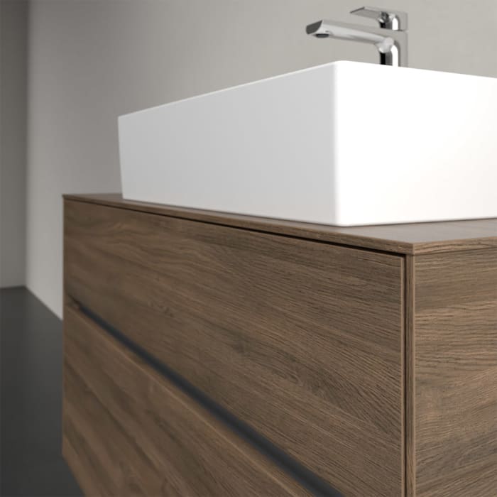 Villeroy & Boch Collaro Waschtischunterschrank 100 x 50 cm, mit 2 Auszügen und LED-Beleuchtung