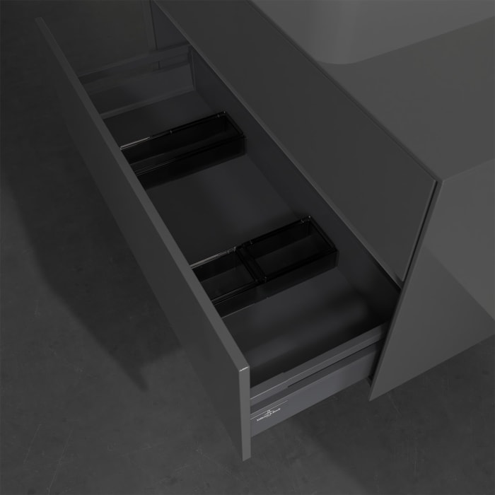 Villeroy & Boch Collaro Waschtischunterschrank 100 x 50 cm, mit 2 Auszügen und LED-Beleuchtung für Finion Waschtisch