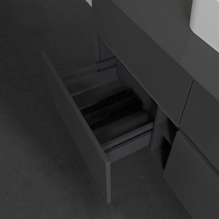 Villeroy & Boch Collaro Waschtischunterschrank 120 x 50 cm, mit 4 Auszügen und LED-Beleuchtung für Finion Waschtisch