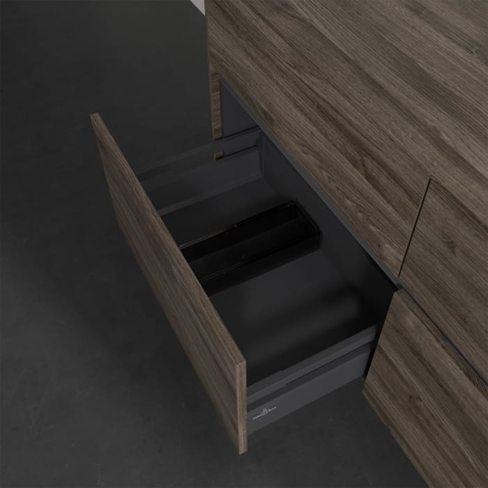 Villeroy & Boch Collaro Waschtischunterschrank 120 x 50 cm, mit 4 Auszügen und LED-Beleuchtung für Finion Waschtisch