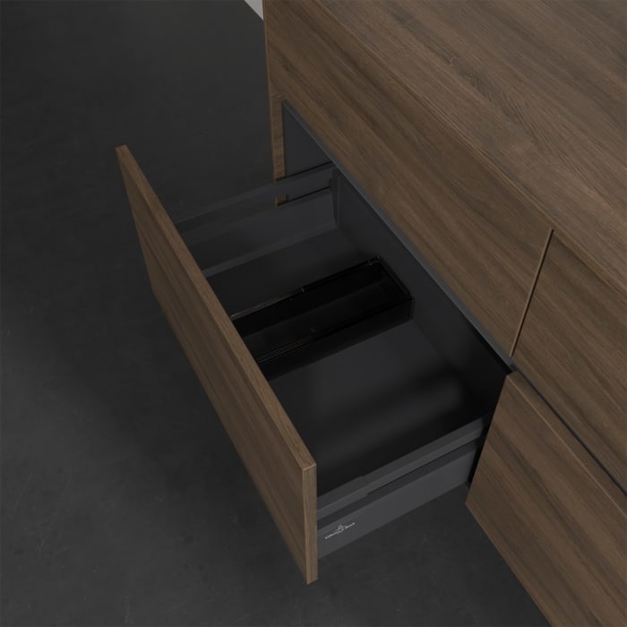 Villeroy & Boch Collaro Waschtischunterschrank 120 x 50 cm, mit 4 Auszügen und LED-Beleuchtung für Finion Waschtisch