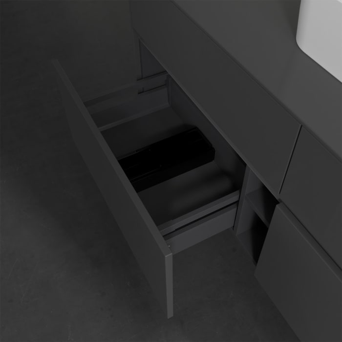 Villeroy & Boch Collaro Waschtischunterschrank 140 x 50 cm, mit 4 Auszügen und LED-Beleuchtung für Finion Waschtisch