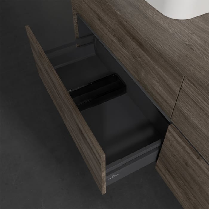 Villeroy & Boch Collaro Waschtischunterschrank 160 x 50 cm, mit 4 Auszügen und LED-Beleuchtung für Finion Waschtisch