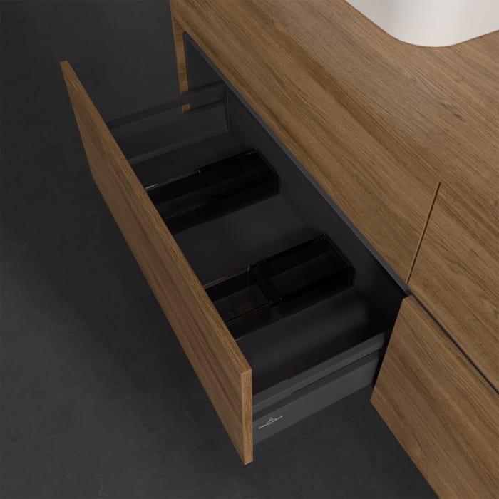 Villeroy & Boch Collaro Waschtischunterschrank 160 x 50 cm, mit 4 Auszügen für 2 Finion Waschtische