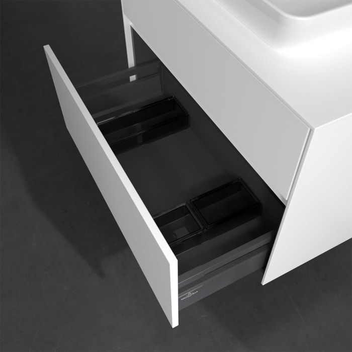 Villeroy & Boch Collaro Waschtischunterschrank 80 x 50 cm, mit 2 Auszügen und LED-Beleuchtung für Venticello Waschtisch