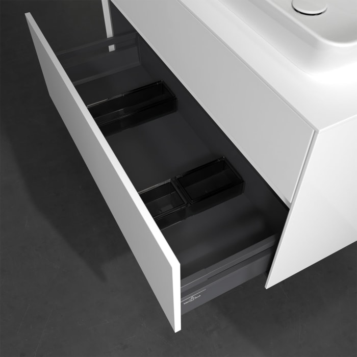 Villeroy & Boch Collaro Waschtischunterschrank 100 x 50 cm, mit 2 Auszügen und LED-Beleuchtung für Venticello Waschtisch