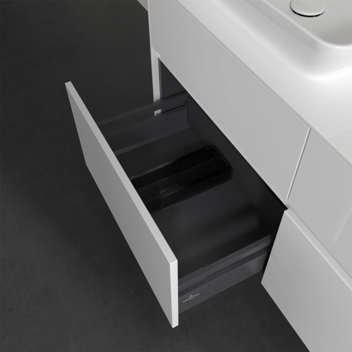 Villeroy & Boch Collaro Waschtischunterschrank 120 x 50 cm, mit 4 Auszügen und LED-Beleuchtung für Venticello Waschtisch