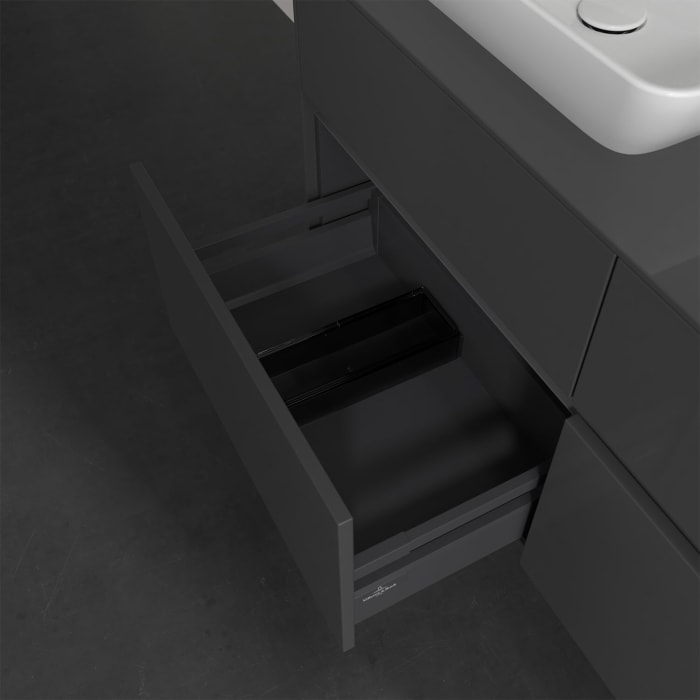 Villeroy & Boch Collaro Waschtischunterschrank 120 x 50 cm, mit 4 Auszügen und LED-Beleuchtung für Venticello Waschtisch