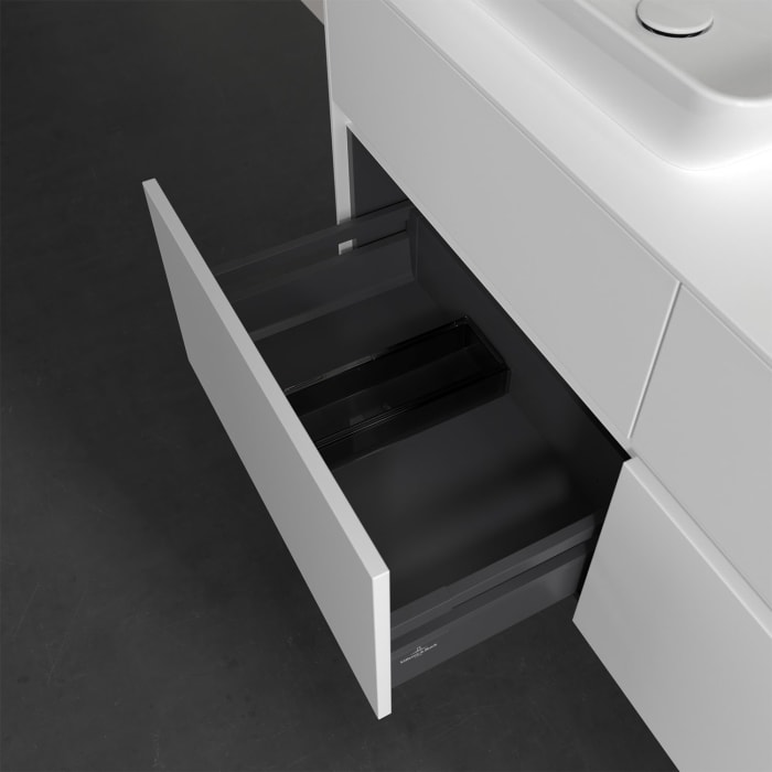 Villeroy & Boch Collaro Waschtischunterschrank 120 x 50 cm, mit 4 Auszügen und LED-Beleuchtung für Venticello Waschtisch