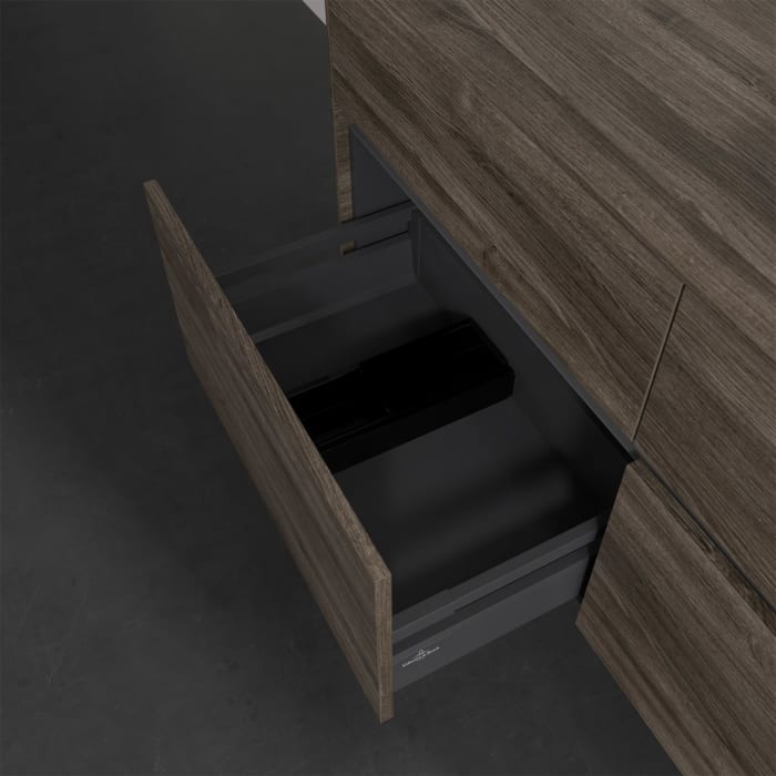 Villeroy & Boch Collaro Waschtischunterschrank 120 x 50 cm, mit 4 Auszügen und LED-Beleuchtung für Venticello Waschtisch