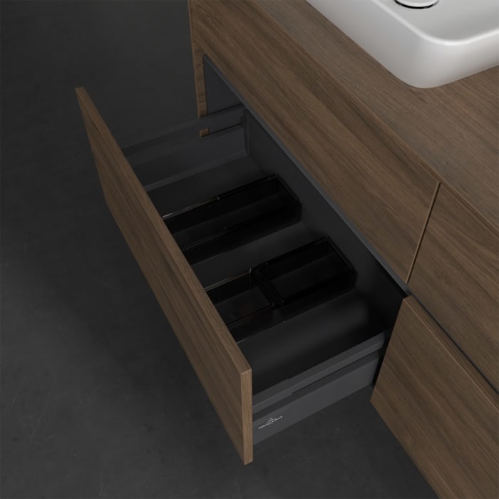 Villeroy & Boch Collaro Waschtischunterschrank 140 x 50 cm, mit 4 Auszügen für 2 Venticello Waschtische