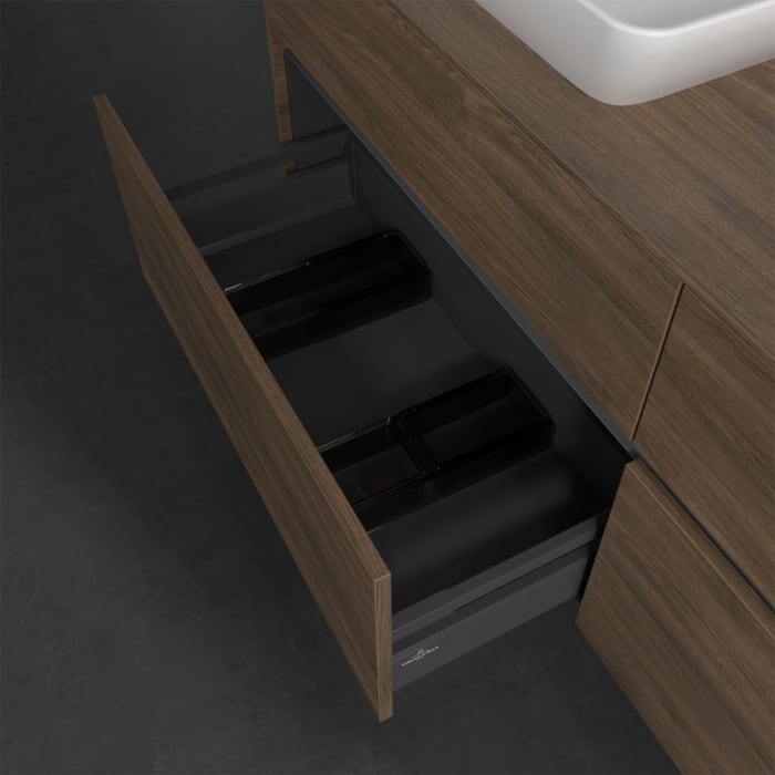 Villeroy & Boch Collaro Waschtischunterschrank 160 x 50 cm, mit 4 Auszügen für 2 Venticello Waschtische