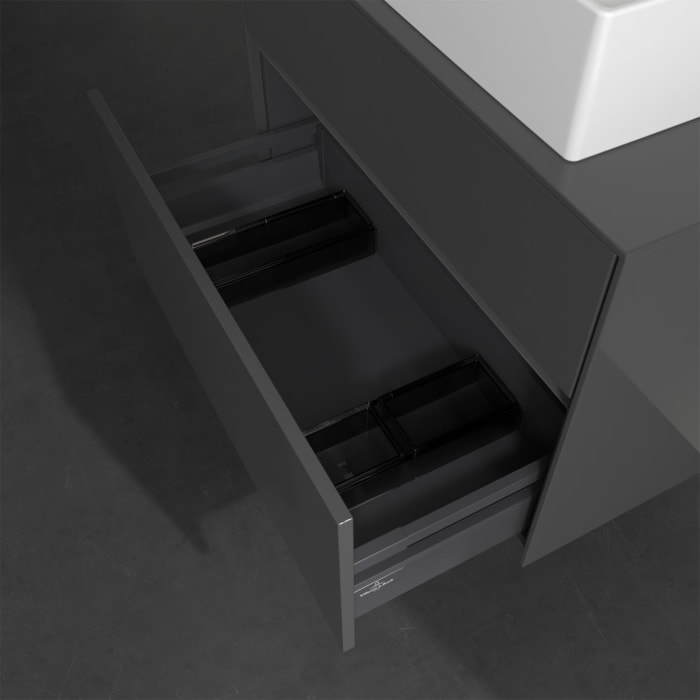 Villeroy & Boch Collaro Waschtischunterschrank 80 x 50 cm, mit 2 Auszügen und LED-Beleuchtung