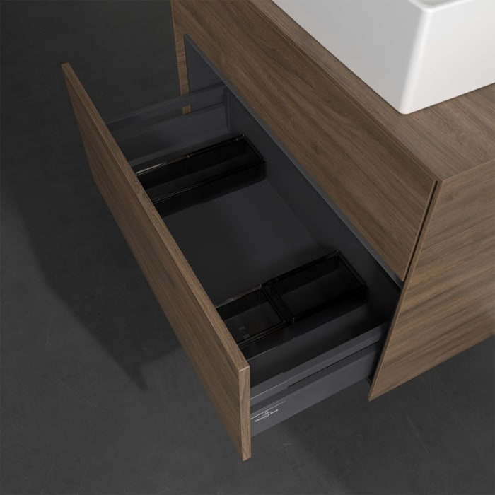 Villeroy & Boch Collaro Waschtischunterschrank 80 x 50 cm, mit 2 Auszügen und LED-Beleuchtung