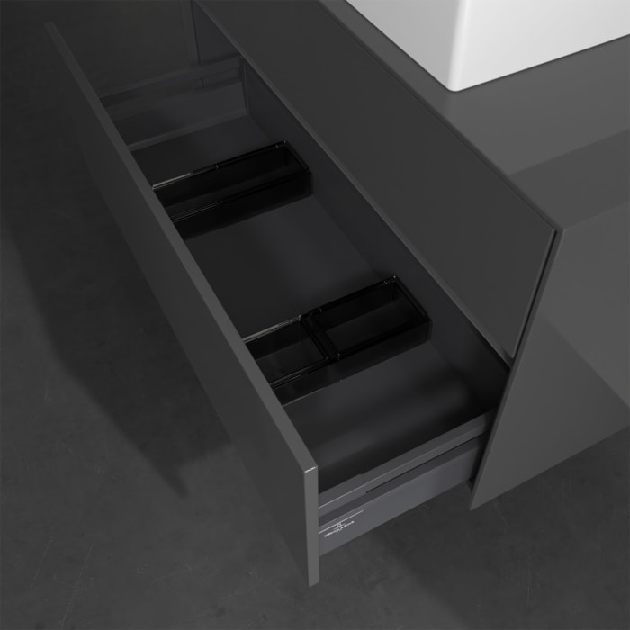 Villeroy & Boch Collaro Waschtischunterschrank 100 x 50 cm, mit 2 Auszügen und LED-Beleuchtung