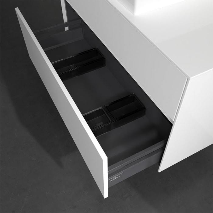 Villeroy & Boch Collaro Waschtischunterschrank 100 x 50 cm, mit 2 Auszügen und LED-Beleuchtung