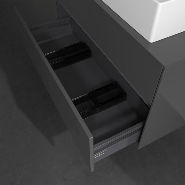 Villeroy & Boch Collaro Waschtischunterschrank 100 x 50 cm, mit 2 Auszügen und LED-Beleuchtung