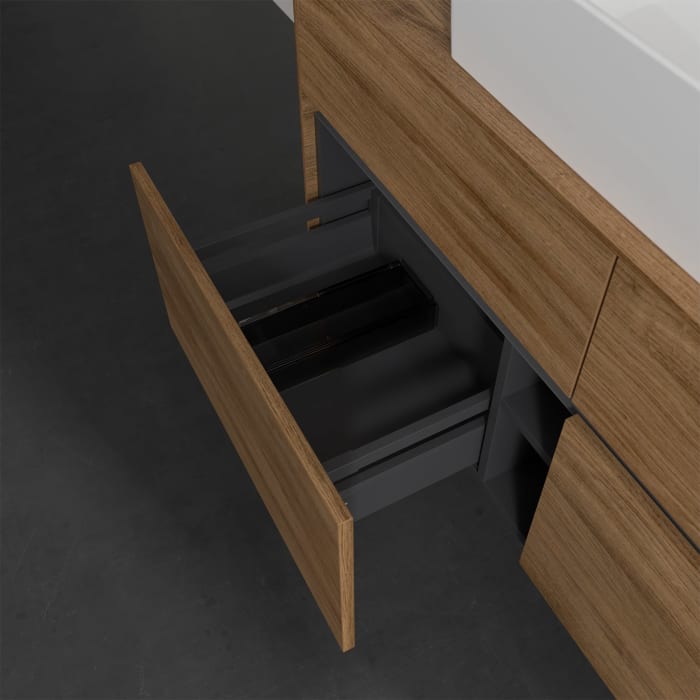 Villeroy & Boch Collaro Waschtischunterschrank 120 x 50 cm, mit 4 Auszügen und LED-Beleuchtung