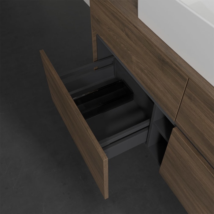 Villeroy & Boch Collaro Waschtischunterschrank 120 x 50 cm, mit 4 Auszügen und LED-Beleuchtung