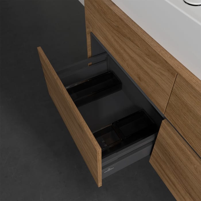 Villeroy & Boch Collaro Waschtischunterschrank 120 x 50 cm, mit 4 Auszügen und LED-Beleuchtung