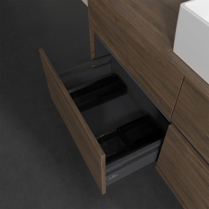 Villeroy & Boch Collaro Waschtischunterschrank 120 x 50 cm, mit 4 Auszügen und LED-Beleuchtung