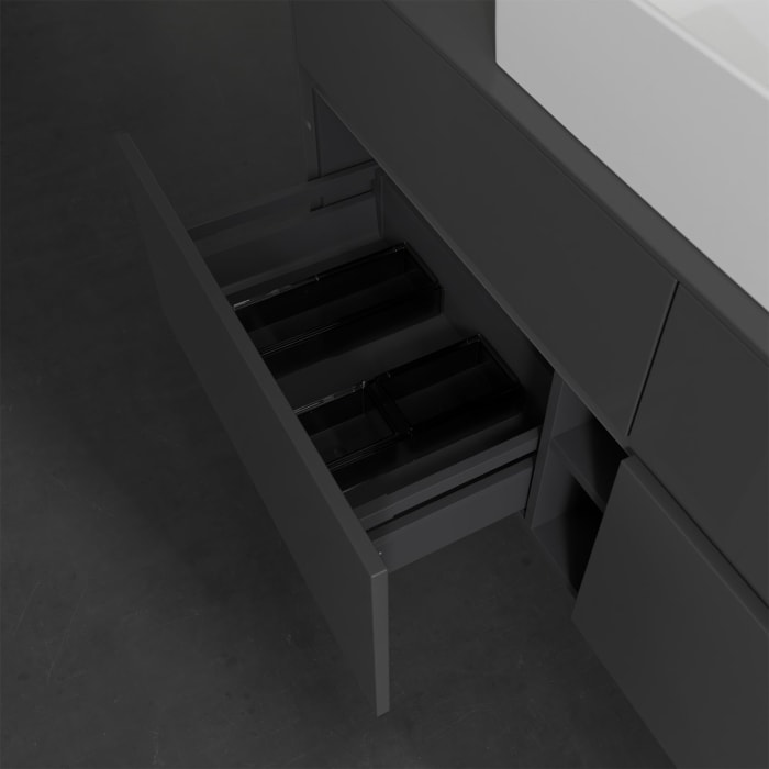 Villeroy & Boch Collaro Waschtischunterschrank 140 x 50 cm, mit 4 Auszügen und LED-Beleuchtung