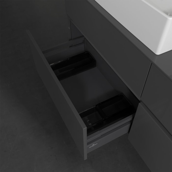 Villeroy & Boch Collaro Waschtischunterschrank 140 x 50 cm, mit 4 Auszügen und LED-Beleuchtung