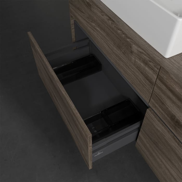 Villeroy & Boch Collaro Waschtischunterschrank 140 x 50 cm, mit 4 Auszügen und LED-Beleuchtung