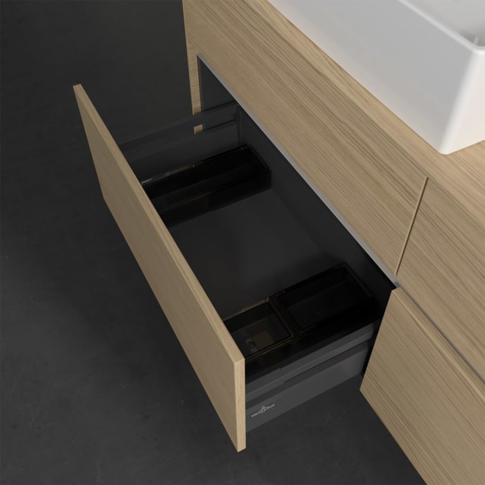Villeroy & Boch Collaro Waschtischunterschrank 140 x 50 cm, mit 4 Auszügen und LED-Beleuchtung