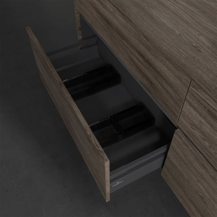 Villeroy & Boch Collaro Waschtischunterschrank 160 x 50 cm, mit 4 Auszügen und LED-Beleuchtung