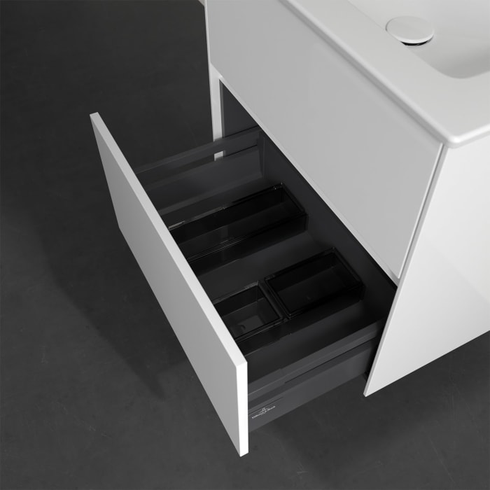 Villeroy & Boch Collaro Waschtischunterschrank 61 x 48 cm, mit 2 Auszügen und LED-Beleuchtung für Venticello Waschtisch